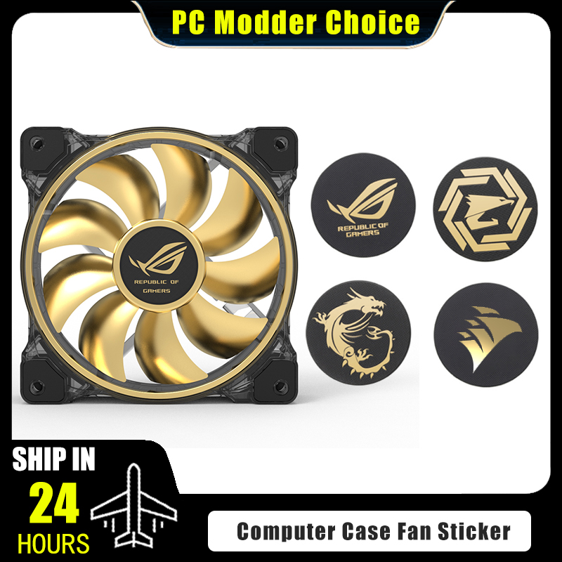 Gaming Accessories For Room - พัดลมคอมพิวเตอร์สติกเกอร์โลโก้, ROG MSI AORUS Corsair ป้าย