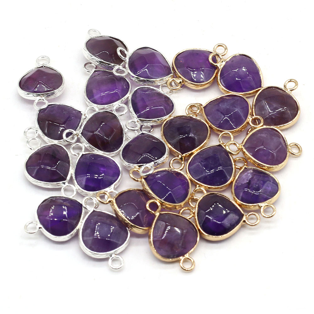 Gaming Accessories Rack - 2pcs หินธรรมชาติตัวเชื่อมต่อไขมัน Water DROP จี้ Charms