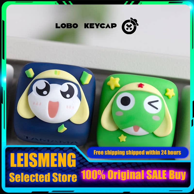 Gaming Accessories Aesthetic - คีย์แคปธีมอนิเมะเคโรโรคีย์บอร์ดแบบกลไกเรซิ่นคีย์แคปน่ารักแบบกำหนดเองอุปกรณ์เสริมคีย์บอร์ดเกมพีซีของขวัญคอลเลกชัน
