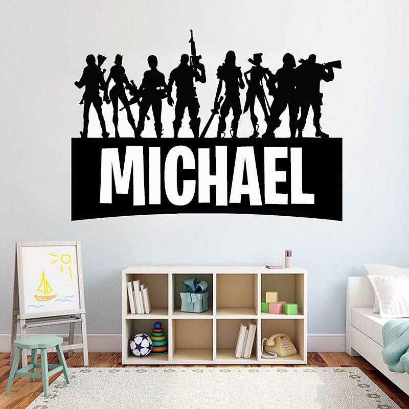 Gaming Accessories For Room - เกม Gamer ชื่อส่วนบุคคลตกแต่งผนังรูปลอกวิดีโอเกมสติ๊กเกอร์ติดผนังที่กำหนดเองสำหรับห้องนอนเด็กไวนิลตกแต่งภาพจิตรกรรมฝาผนัง G922