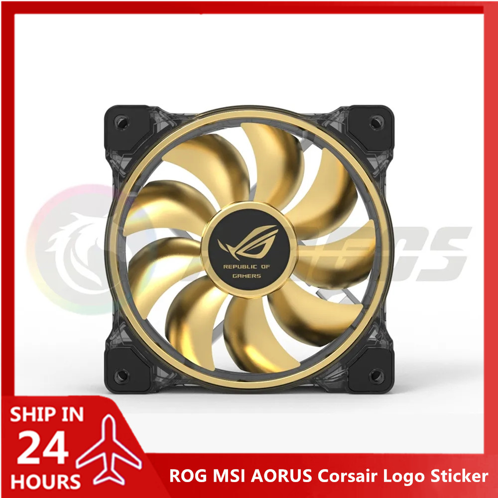 Gaming Accessories For Room - PC Gamer พัดลมตู้สติกเกอร์โลโก้ ROG MSI AORUS