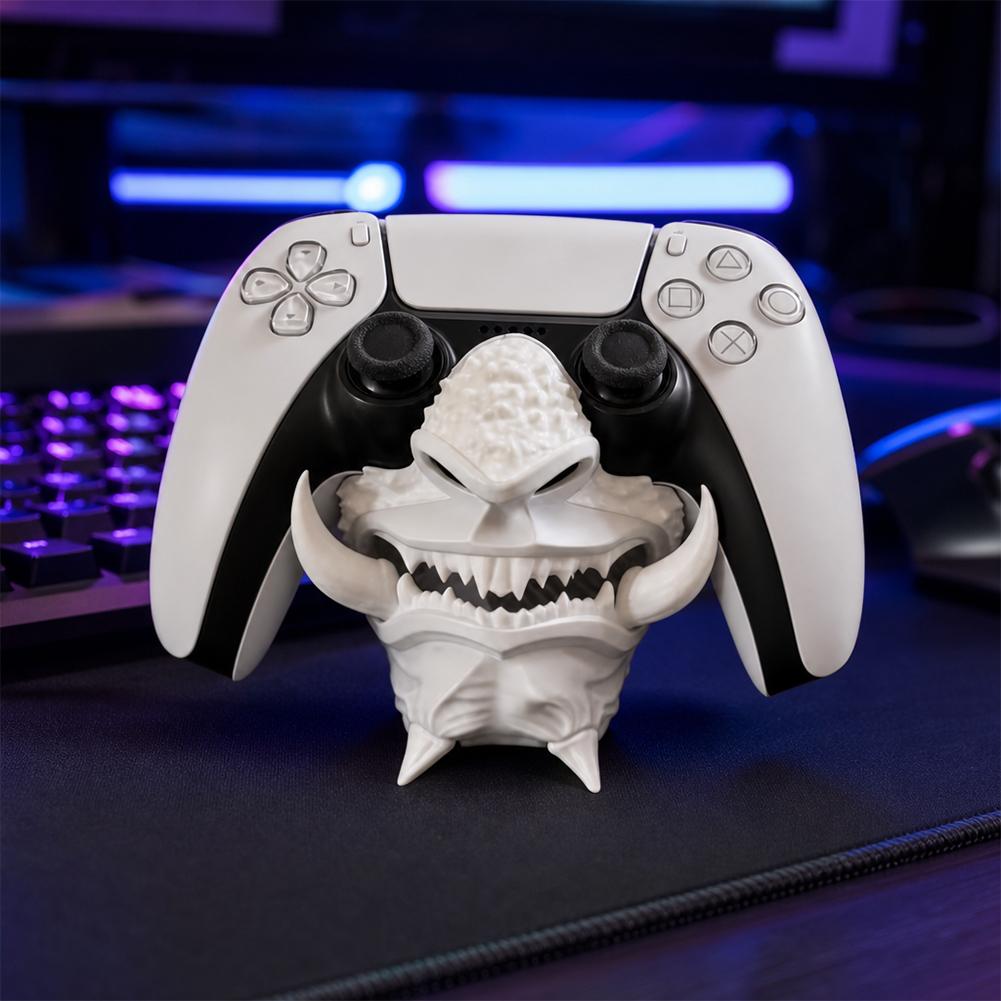 Accessories For Your Gaming Room - ที่วางคอนโทรลเลอร์ลายหน้ากากซามูไรโอนิ สำหรับจอย PS5 แท่นวางโชว์ตั้งโต๊ะพิมพ์ 3 มิติ