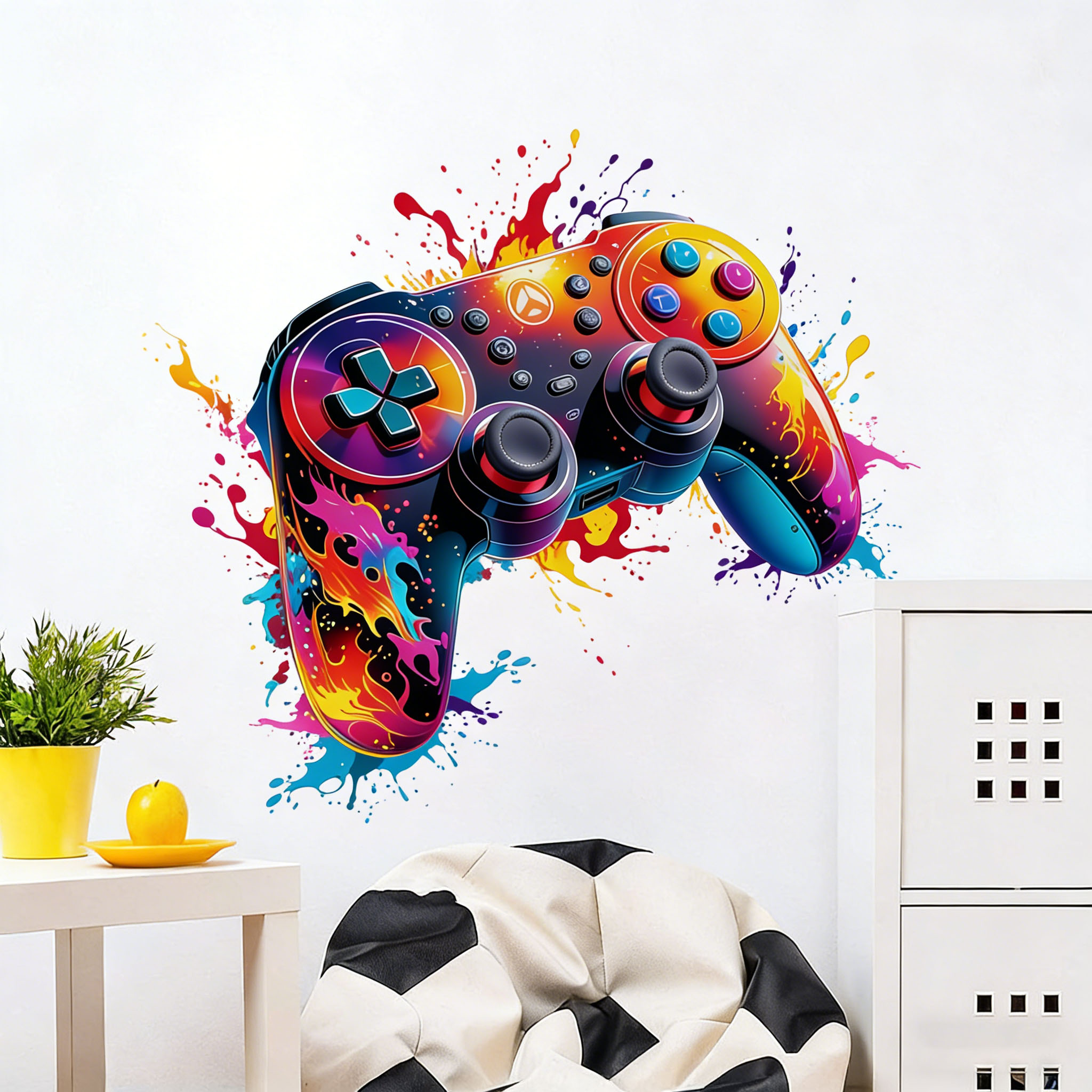 สติ๊กเกอร์ติดผนังลายเปลวไฟสีแด - Accessories For Your Gaming Room บทวิจารณ์และราคา