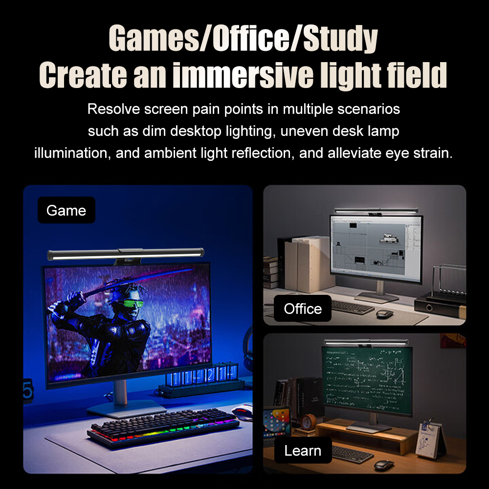 แถบไฟ LED สำหรับจอภาพ ตั้งค่า  - Accessories For Your Gaming Room บทวิจารณ์และราคา