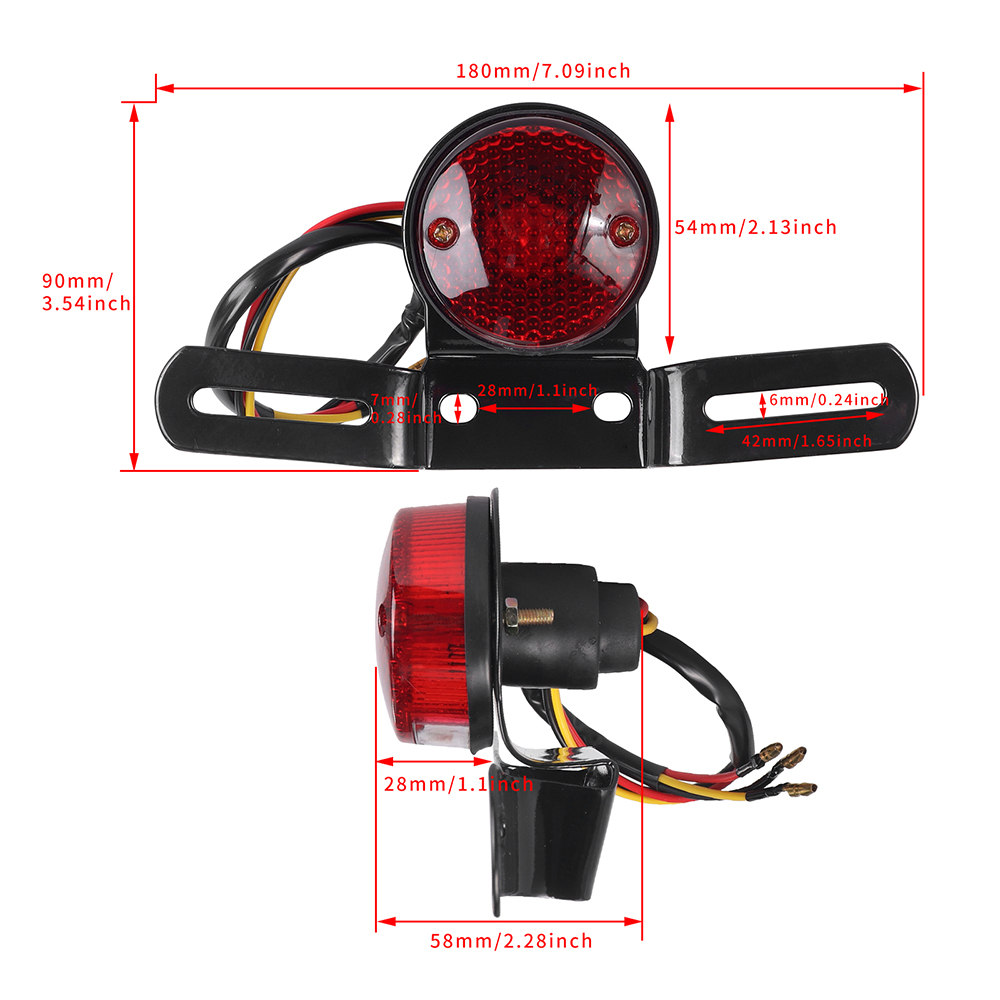 12V ฮาโลเจนมอเตอร์ไซค์ไฟท้ายรถ - Gaming Accessories Rack บทวิจารณ์และราคา