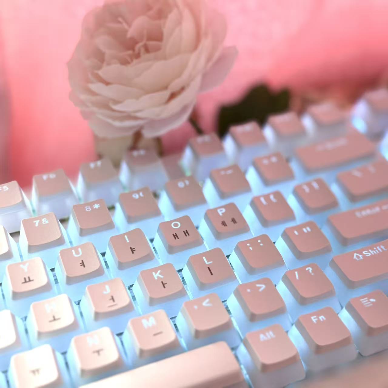 Hangul คีย์บอร์ดลายพุดดิ้งแบบเ - Gaming Accessories Aesthetic บทวิจารณ์และราคา
