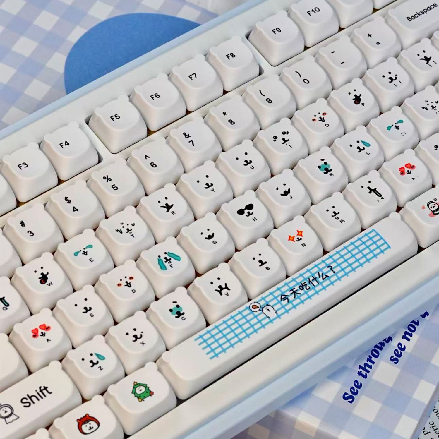 คีย์แคปการ์ตูนหมีน่ารักแบบ PBT - Gaming Accessories Aesthetic บทวิจารณ์และราคา