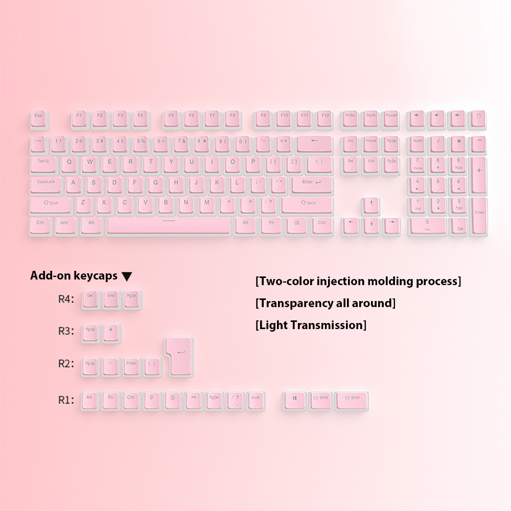 129 คีย์พุดดิ้ง Keycaps PBT Do - Gaming Accessories Aesthetic บทวิจารณ์และราคา