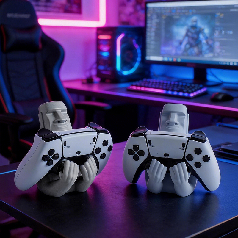 ที่วางจอยเกมรูปโมอาย ทำจากเรซิ - Gaming Accessories For Room บทวิจารณ์และราคา